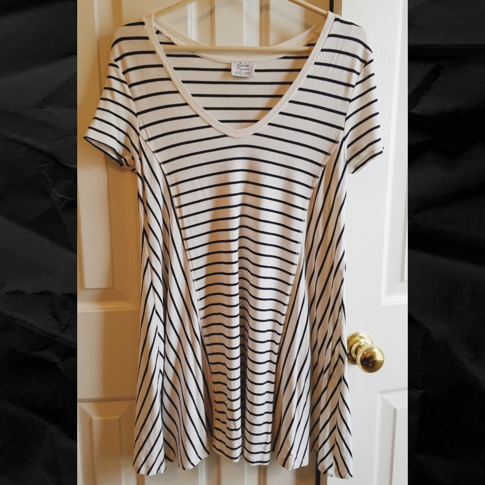 Zara Trafaluc Striped Swing Dress
